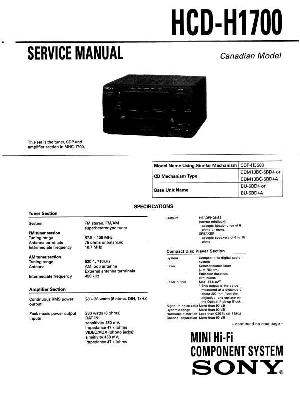 Сервисная инструкция Sony HCD-H1700  ― Manual-Shop.ru