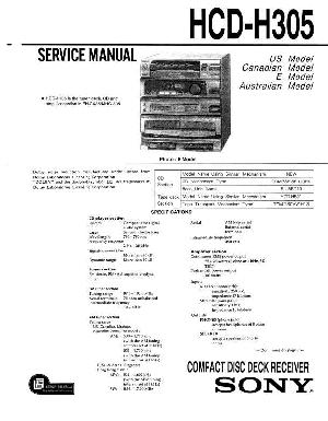 Сервисная инструкция Sony HCD-H305  ― Manual-Shop.ru