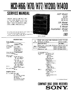 Сервисная инструкция Sony HCD-H66, HCD-H70, HCD-H77, HCD-H1200, HCD-H1400 ― Manual-Shop.ru