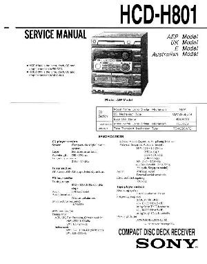 Сервисная инструкция Sony HCD-H801  ― Manual-Shop.ru