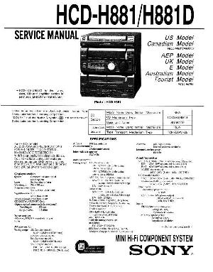 Сервисная инструкция Sony HCD-H881, HCD-H881D  ― Manual-Shop.ru