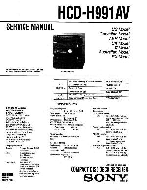 Сервисная инструкция Sony HCD-H991AV  ― Manual-Shop.ru