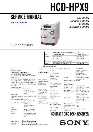 Сервисная инструкция Sony HCD-HPX9  ― Manual-Shop.ru