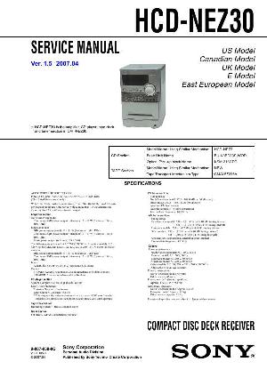 Сервисная инструкция Sony HCD-NEZ30  ― Manual-Shop.ru