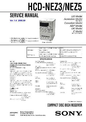 Сервисная инструкция Sony HCD-NEZ3, HCD-NEZ5  ― Manual-Shop.ru