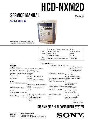 Сервисная инструкция Sony HCD-NXM2D ― Manual-Shop.ru