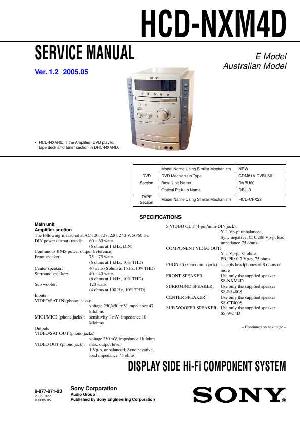 Сервисная инструкция Sony HCD-NXM4D  ― Manual-Shop.ru
