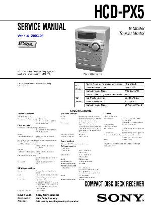 Сервисная инструкция Sony HCD-PX5 ― Manual-Shop.ru