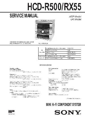 Сервисная инструкция Sony HCD-R500, HCD-RX55 (MHC-R500, MHC-RX55) ― Manual-Shop.ru