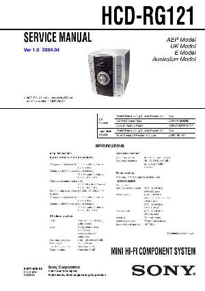 Сервисная инструкция Sony HCD-RG121  ― Manual-Shop.ru