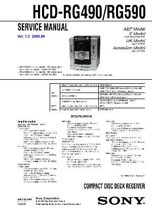 Сервисная инструкция Sony HCD-RG490, HCD-RG590  ― Manual-Shop.ru