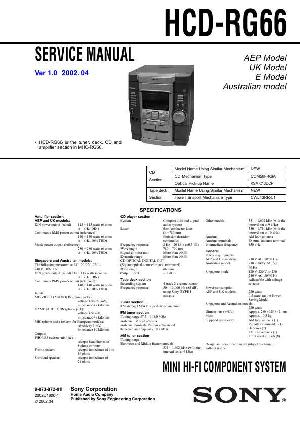 Сервисная инструкция Sony HCD-RG66 (MHC-RG66) ― Manual-Shop.ru