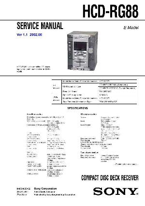 Сервисная инструкция Sony HCD-RG88 (MHC-RG88) ― Manual-Shop.ru