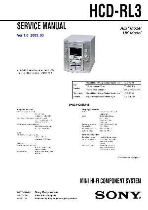 Сервисная инструкция Sony HCD-RL3 (MHC-RL3) ― Manual-Shop.ru