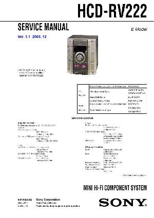 Сервисная инструкция Sony HCD-RV222  ― Manual-Shop.ru