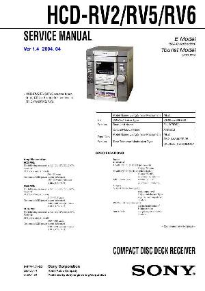 Сервисная инструкция Sony HCD-RV2, HCD-RV5, HCD-RV6  ― Manual-Shop.ru