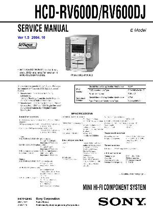 Сервисная инструкция Sony HCD-RV600D, HCD-RV600DJ (MHC-RV600D) ― Manual-Shop.ru