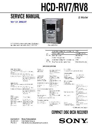 Сервисная инструкция Sony HCD-RV7, HCD-RV8 (MHC-RV7, MHC-RV8) ― Manual-Shop.ru