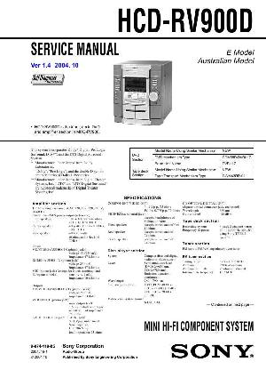 Сервисная инструкция Sony HCD-RV900 (MHC-RV900) ― Manual-Shop.ru
