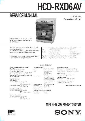 Сервисная инструкция Sony HCD-RXD6AV (MHC-RXD6AV) ― Manual-Shop.ru