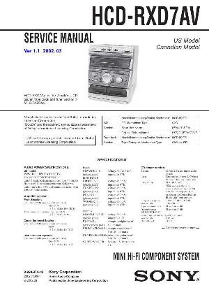 Сервисная инструкция Sony HCD-RXD7AV (MHC-RXD7AV) ― Manual-Shop.ru
