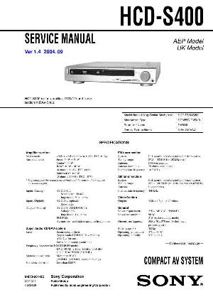 Сервисная инструкция Sony HCD-S400 (DAV-S400) ― Manual-Shop.ru