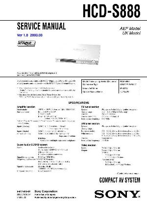 Сервисная инструкция Sony HCD-S888 (DAV-S888) ― Manual-Shop.ru
