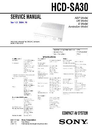 Сервисная инструкция Sony HCD-SA30  ― Manual-Shop.ru
