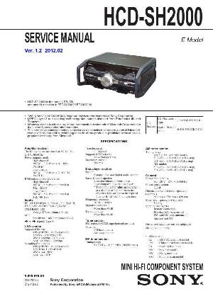 Сервисная инструкция Sony HCD-SH2000 ― Manual-Shop.ru