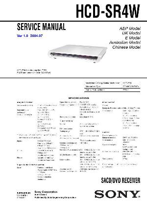 Сервисная инструкция Sony HCD-SR4W  ― Manual-Shop.ru