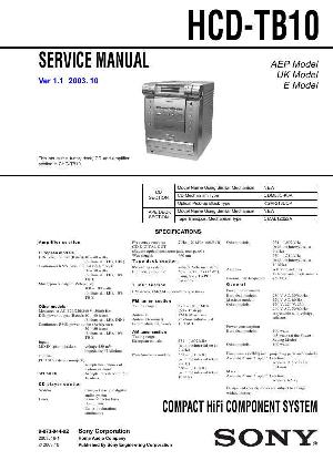 Сервисная инструкция Sony HCD-TB10 (CHC-TB10) ― Manual-Shop.ru