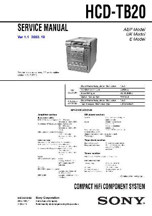 Сервисная инструкция Sony HCD-TB20 (CHC-TB20) ― Manual-Shop.ru