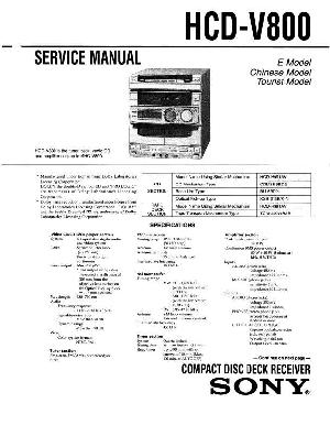 Сервисная инструкция Sony HCD-V800  ― Manual-Shop.ru