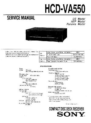 Сервисная инструкция Sony HCD-VA550  ― Manual-Shop.ru