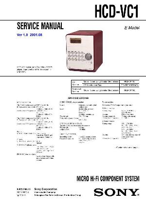 Сервисная инструкция Sony HCD-VC1 (CMT-VC1) ― Manual-Shop.ru