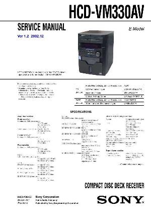 Сервисная инструкция Sony HCD-VM330AV (MHC-VM330AV) ― Manual-Shop.ru