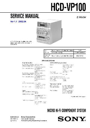 Сервисная инструкция Sony HCD-VP100 (CMT-VP100) ― Manual-Shop.ru