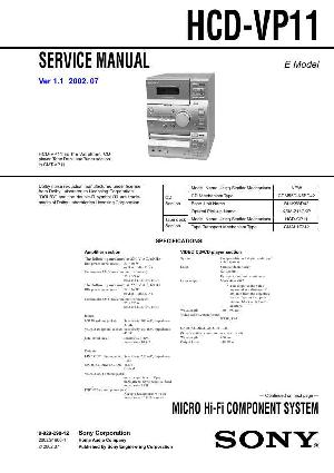Сервисная инструкция Sony HCD-VP11 ― Manual-Shop.ru
