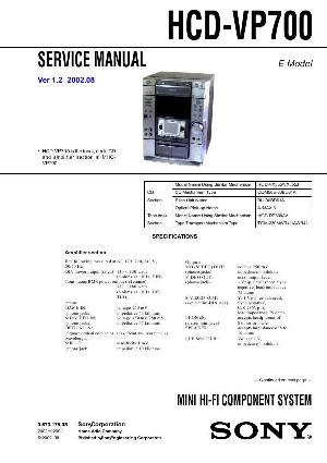 Сервисная инструкция Sony HCD-VP700 (MHC-VP700) ― Manual-Shop.ru