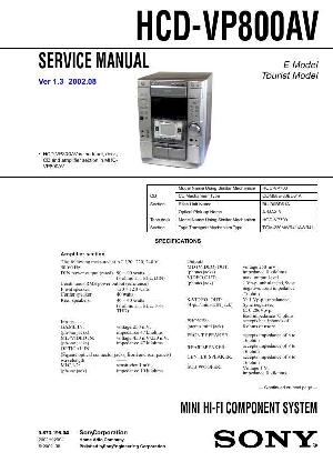 Сервисная инструкция Sony HCD-VP800AV (MHC-VP800AV) ― Manual-Shop.ru