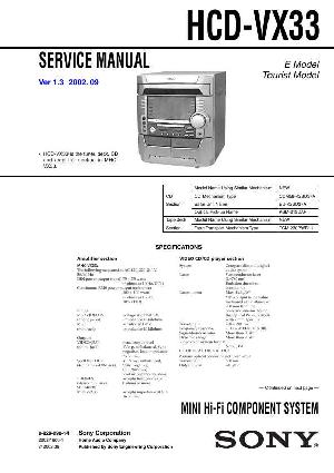 Сервисная инструкция Sony HCD-VX33 (MHC-VX33) ― Manual-Shop.ru