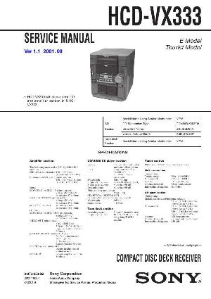Сервисная инструкция Sony HCD-VX333 (MHC-VX333) ― Manual-Shop.ru