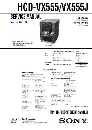 Сервисная инструкция Sony HCD-VX555, HCD-VX555J (MHC-VX555, MHC-VX555J) ― Manual-Shop.ru