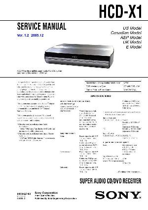 Сервисная инструкция Sony HCD-X1  ― Manual-Shop.ru