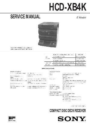 Сервисная инструкция Sony HCD-XB4K  ― Manual-Shop.ru