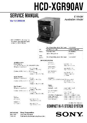 Сервисная инструкция Sony HCD-XGR90AV (LBT-XGR90AV) ― Manual-Shop.ru