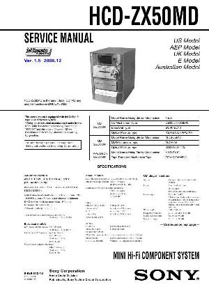 Сервисная инструкция Sony HCD-ZX50MD ― Manual-Shop.ru