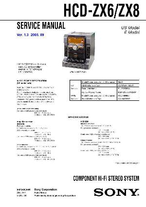 Сервисная инструкция Sony HCD-ZX6, ZX8  ― Manual-Shop.ru
