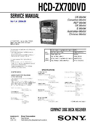 Сервисная инструкция Sony HCD-ZX70DVD ― Manual-Shop.ru