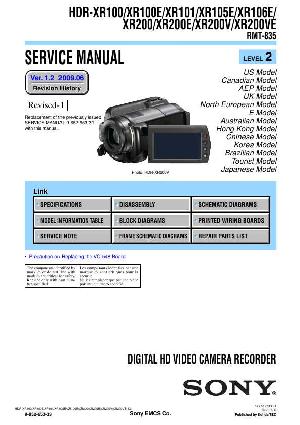 Сервисная инструкция Sony HDR-XR100, HDR-CXXR200 Level 2 ― Manual-Shop.ru